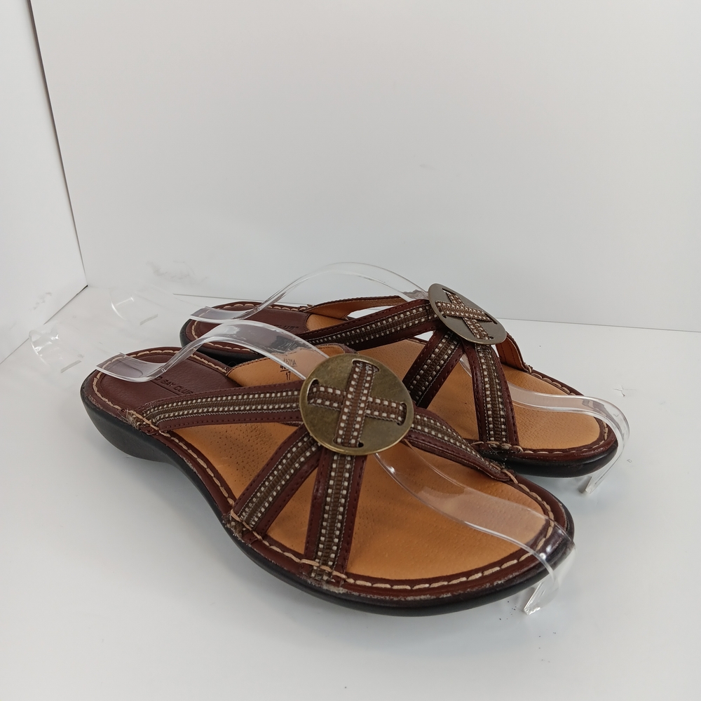 Montego Bay Club Women's Slide Sandals Brown Tan Size 6.5